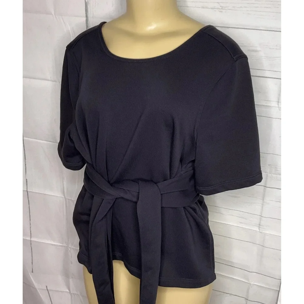 Nike Studio Yoga‎ Top Womens Sz L Short Sleeve Training Sweatshirt AR6367-080